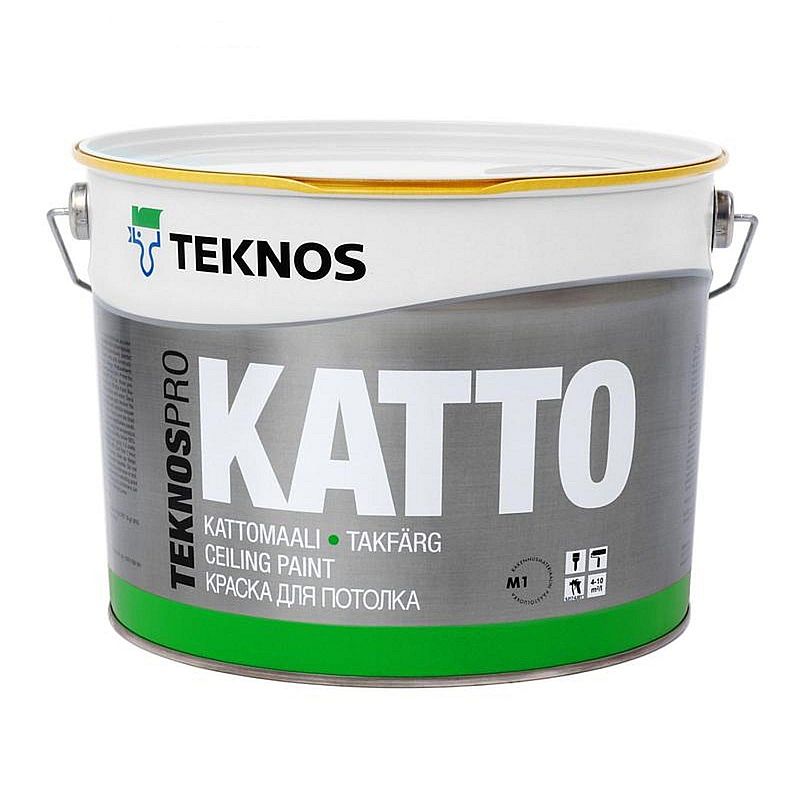 katto Teknos Katto Краска для потолка 9 л Финляндия — изображение 1